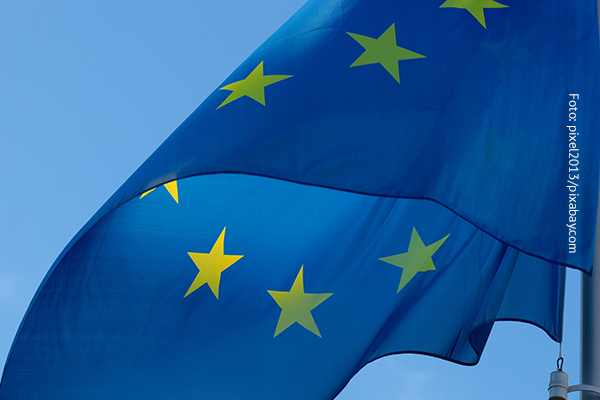 Die Flagge der Europäischen Union. 